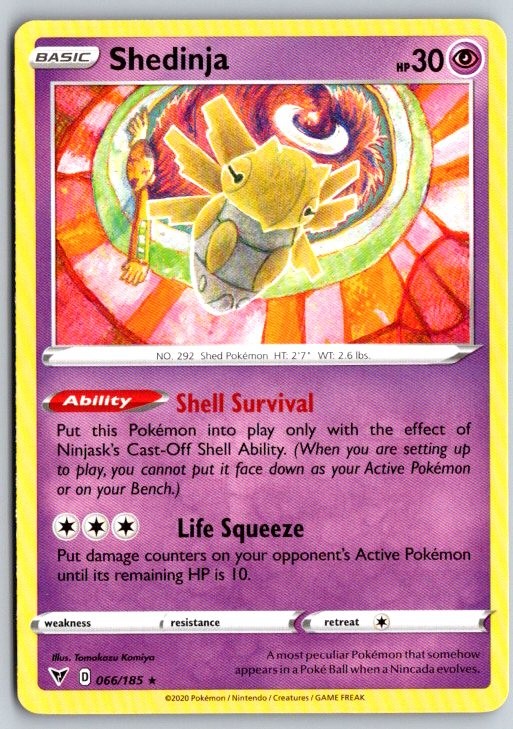 Shedinja 066/185 Rare Vivid Voltage Pokemon Near Mint