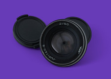 Vintage Ritratto Nero KMZ Jupiter 8 2/50 mm M39 FED Zorki Leica obiettivo RF L39