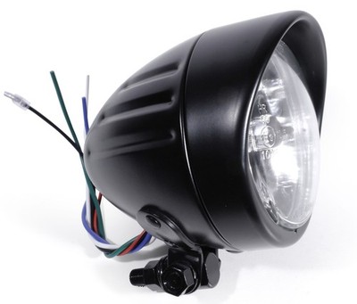 4'' Scheinwerfer Schwarz Klarglas Mini klein für Harley-Davidson Universal ECE