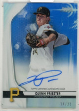 2020 Bowman Sterling Quinn Priester Prospect Autographs Blue Refractors【24/25】