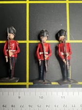 Vintage Britains Style Redcoat Guards Set of 3 Hollow Cast Soldiers