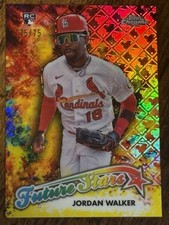 2023 Topps Chrome Jordan Walker Rookie Yellow Logofractor Future Stars 75/75 