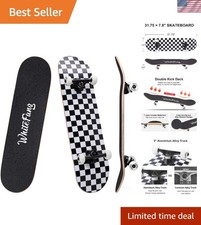 Durable Beginner Skateboard 31” – 7-Ply Maple Deck with Double Kick Concave