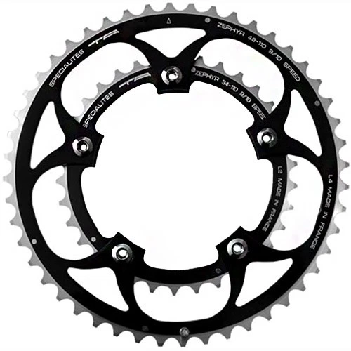 Plateau Ancien 42 Dents - 130 BCD - Alu - Argent - Pour Vélo Course / Route