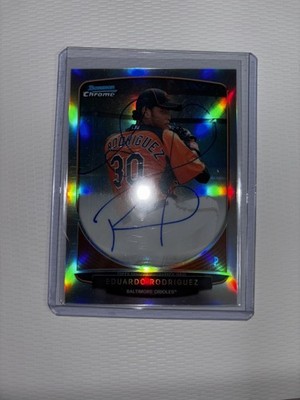 Eduardo Rodriguez 2013 Bowman Chrome Prospect Refractor Auto /500 BCA-ER Red Sox