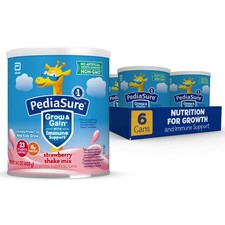 6 Pack PediaSure Grow  Gain Strawberry Shake Mix Powder 14.1 Oz 6-48 Immune