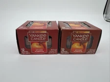 22 Yankee Candle Tea Lights Scented Spiced Pumpkin Home Fall Thanksgiving Box