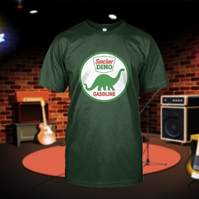 Sinclair Dino Gasoline Logo funny T-Shirt Size S-5XL Made in USA