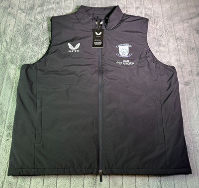 Castore Preston North End Weste Herren 2XL wattierte Fußballjacke neu mit Etikett