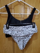 ZAFUL Women's Scoop Neck Tropical Leaf Knotted Two Pieces Tankini Set Swimsuit