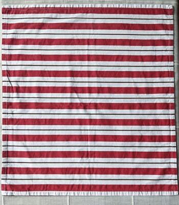 Happy Holidays Cloth Napkin Tea Towel Cotton Striped Candy Cane BUY 1 OR MORE
