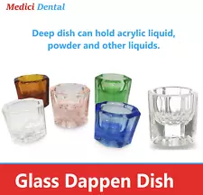 Dental Glass Dappen Dish Can hold acrylic liquid, powder and other liquids, 1 Ea