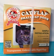 Cat Flap Small Cat Door 4 Way Lock By Ideal Pet Products 6 1/4" x 6 1/4" NEW