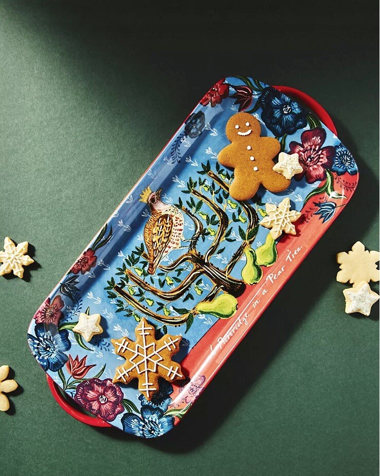 NEW ANTHROPOLOGIE PLATTER SERV TRAY TWELVE 12 DAYS CHRISTMAS X