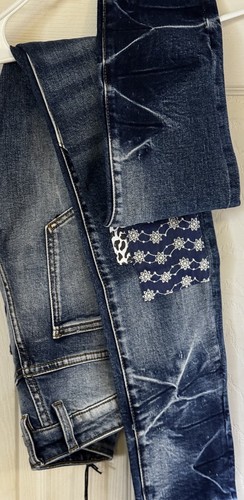 Embellish NYC Herren RIGGS DENIM Patchwork Distressed Skinny Fit Jeans. Größe 30 - Bild 10 von 12