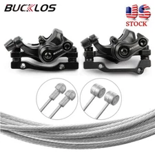 Bike Bicycle Front Rear Caliper Mechanical Disc Brake MTB Brake Line set US