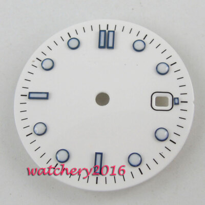 Neu 31 mm steril weiß Uhr Zifferblatt passend für ETA 2824 Miyota 8215 821A DG2813 ST1612