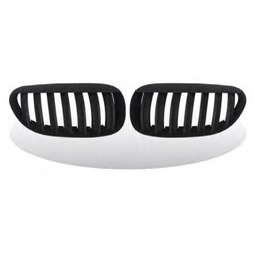 2004-2010 Matte Black Front Grille Grill For BMW E63 / E64 2DR 630i 645i 650i - Picture 3 of 4