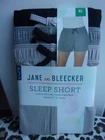 Jane and Bleecker 3 Pack Sleep Shorts Black Grey Soft Stretch Modal Size: XL