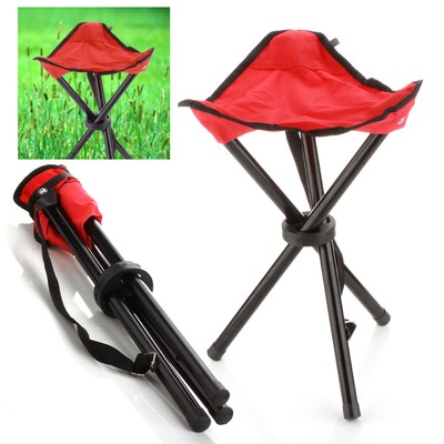 Folding Chair Hiking Fishing Lawn Portable Pocket Chair With 3 Legs Stool Red 810651031571 Ebay