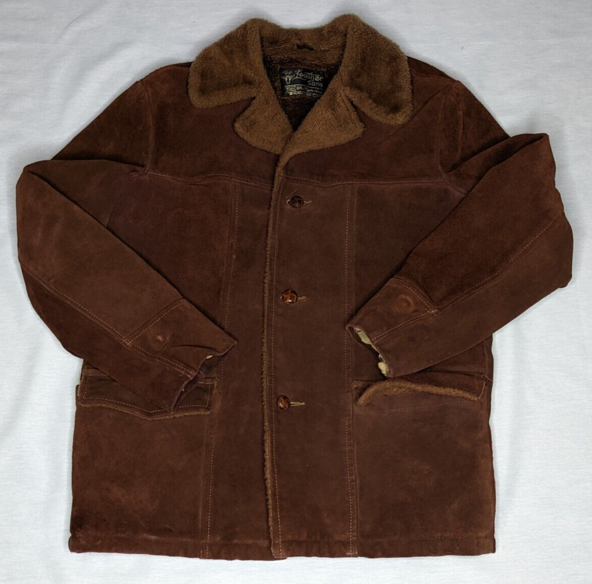 Sears the Leather Shop Men's 42 Tall Suede Coat Jacket With Sears the Leather Shop Men's 42 Tall Suede Coat Jacket With