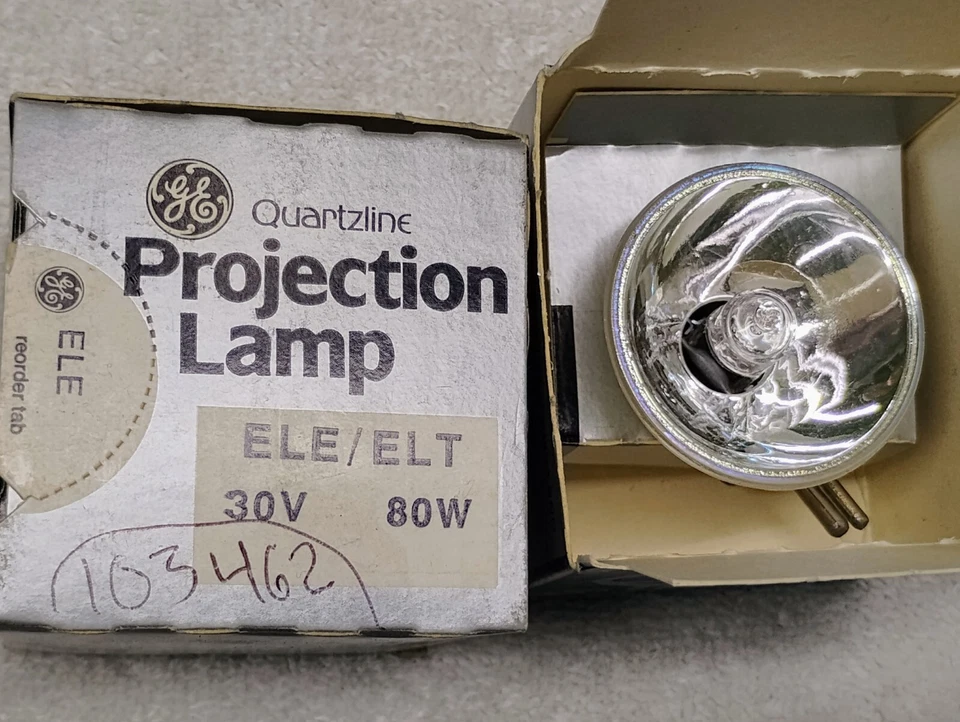 28x GE Quartzline ELE/ELT 80W 30V Bombilla de lámpara de proyección 30 voltios 80 vatios LOTE NUEVO EN CAJA Foto 3 de 4