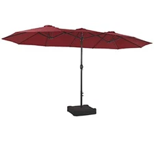 PHI VILLA 15ft Patio Umbrella Double-Sided Outdoor Market Extra Large Umbrella w