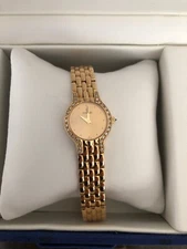 Concord 14Kt Y Gold Ladies Watch Beautiful! Diamond Bezel Swiss Move Great Gift!