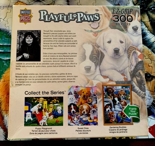 MasterPieces Puzzle “Playful Paws” By Jenny Newland 300 Pc 18” X 24” Jigsaw EC - 第 3/3 張圖片