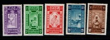 Ethiopia 1945 Red Cross (without V overprint) SG344-48 MNH