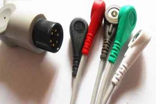 Welch Allyn One piece 5-lead ECG Cable With AHA Snap Compatible Propaq 100