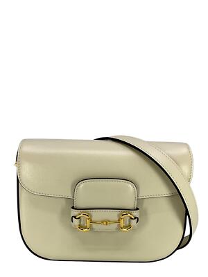 【関税&送料込】Gucci Gucci Horsebit 1955 Mini Bag Gucci Horsebit 1955 mini bag in beige and white GG Supreme