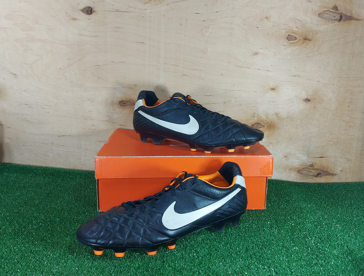 Nike Tiempo Legend IV FG Black boots Cleats mens Football/Soccers