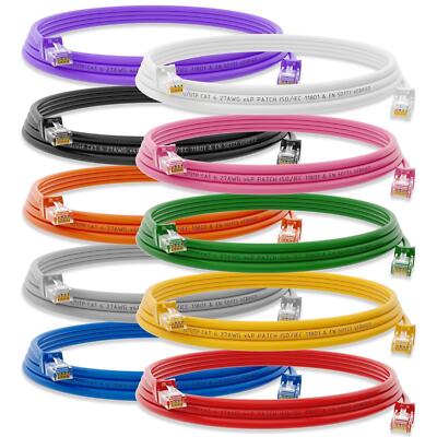 10 Stück Cat.6 Patch Netzwerk Internet Ethernet LAN RJ45 DSL Raw Roh Cabel Kabel