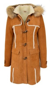 tan duffle coat