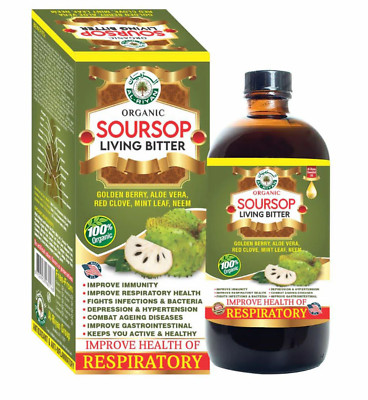 Organic Soursop Living Bitter, Golden-Berry Aloe-Very Red-Clove Neem By Al-Riyan