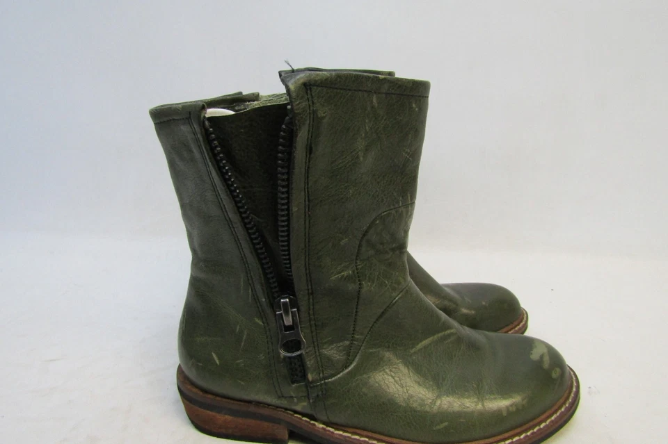 LATIGO Mujer Talla 6.5 M Cuero Verde Envejecido Cremallera Tobillo Moda Botas Foto 3 de 4