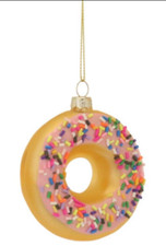 Cody Foster - Donut with Sprinkles Ornament Pink Frosting - GO-9157 Strawberry 