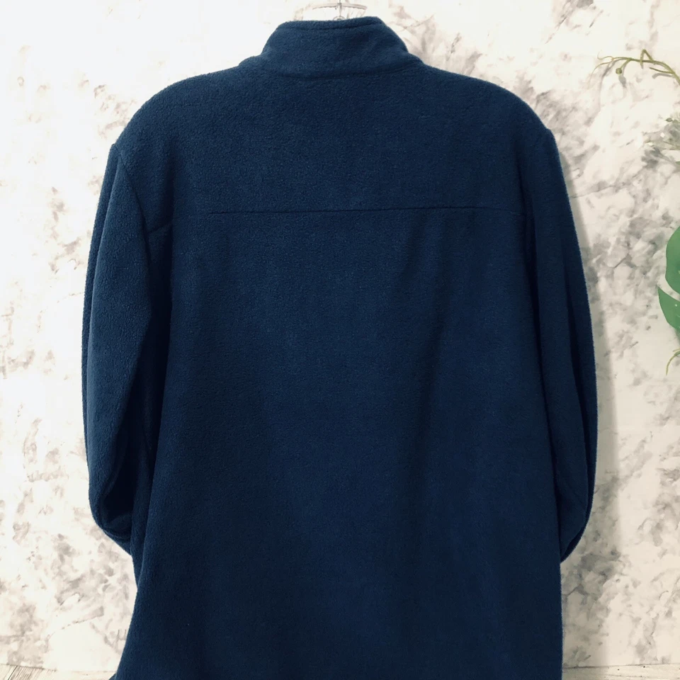 Quacker Factory Full Zip Jeweled Sweater Womens Size M Medium Navy Blue - Image 4 of 4