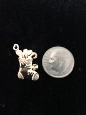 Calza natalizia placcata oro ciondolo ciondolo o collana charm