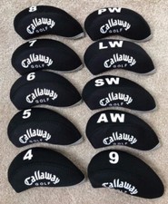10Pcs Quality Black Callaway Golf Neoprene Golf Iron Head Covers UK Stock