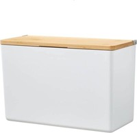 Tesa Baboo Xl Badorganizer Mit Bambus-Deckel, Matt-Weiß - Bad-Aufbewahrungsbox Z