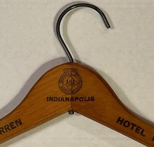 Vintage Wood Clothes Hanger Hotel Warren Hotel Harrison Indianapolis Indiana IN 1