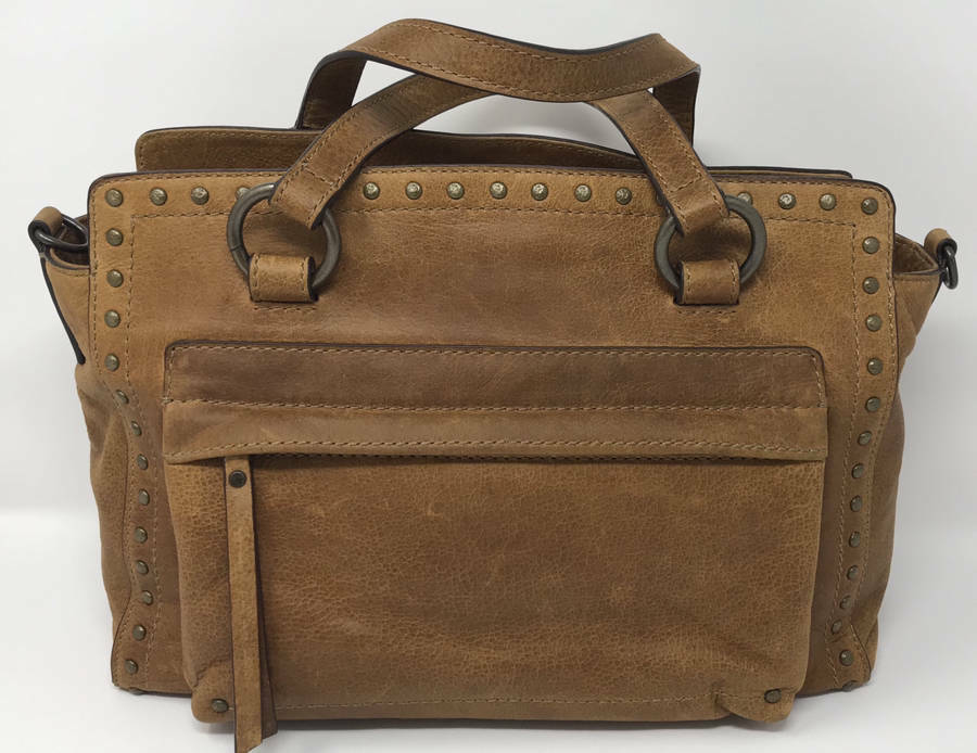 Frye Olive Tanned Tote In Brown Tan Leather Double Handle  Frye Tan Leather Double-Handle Satchel main image 2