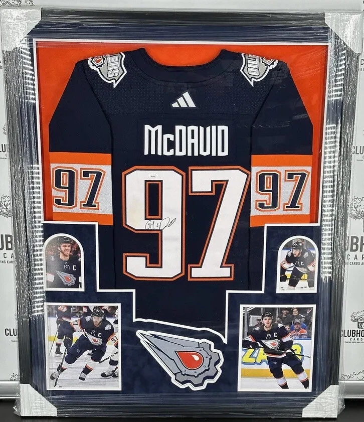 Connor mcdavid signed framed jersey