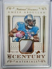 2015 NATIONAL TREASURES ~AMEER ABDULLAH~ 3 COLOR  PATCH ~ 7/49 SP ~DETROIT LIONS