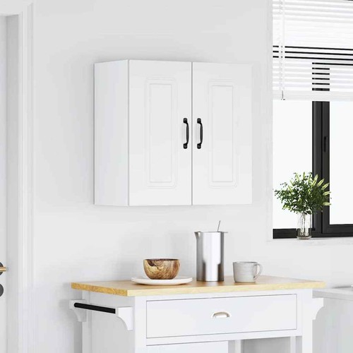 vidaXL Kitchen Wall Cabinet Kalmar White Engineered Wood BMG - Picture 4 of 10