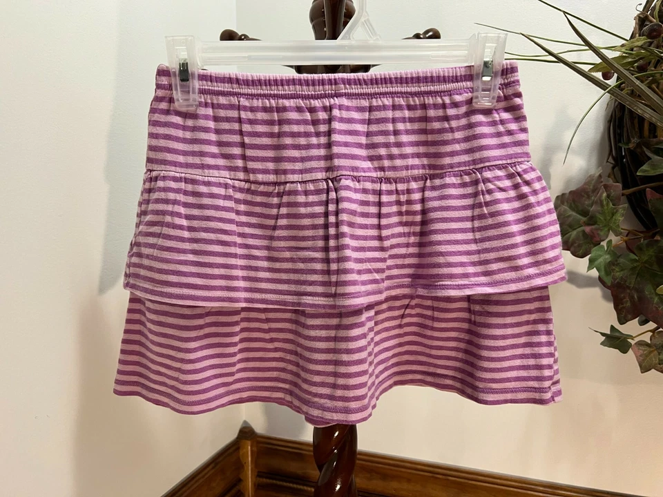 * Crazy 8 Vestido Niña Skorts Talla 7/8 Lote de 4 Tanque Desteñido Gloria Rayas Lunares Foto 4 de 4