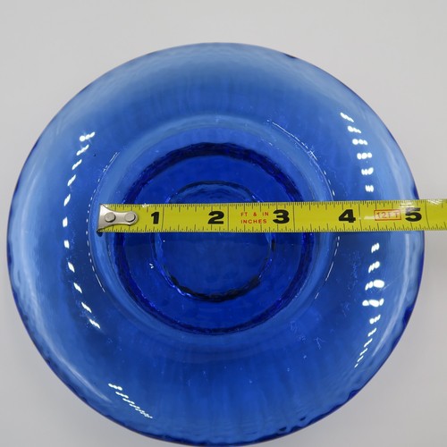 Feuer und Licht Recycling Kunst Glas Kerzenhalter Weinständer Kobaltblau 6,5" USA - Bild 10 von 11