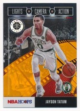 2019-20 Hoops Premium Stock JAYSON TATUM Lights Camera Action Orange NRMT-MT+